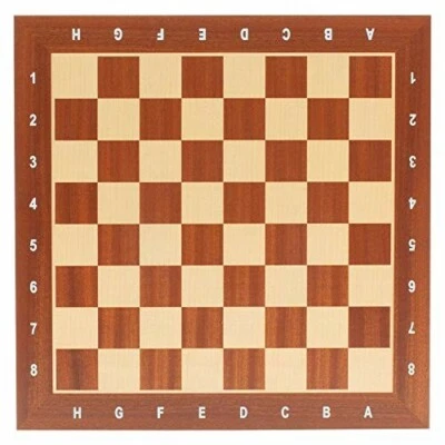 21x21" Maple&Sapele Inlaid Wood Chess Board w/57mm Square. Flat Chess Game Board - Image 1 of 4