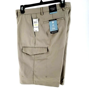 Greg Norman Mens Cargo Shorts Beige Flat Front Moisture Wicking Golf 30 New - Picture 1 of 9