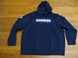 Dallas Cowboys Nike NFL Training Therma-Fit Blue Hooded Sweatshirt Size XXL