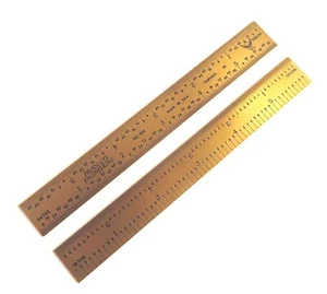 PEC Tools 6" 5R Rigid Titanium Nitride (TiN) Ruler 502-006TN - Picture 1 of 2