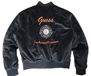 Guess Mens Reversible Bomber Jacket Velvet/Satin S A Must Have Buy It SHIPS FAST - Picture 1 of 20