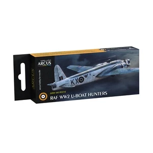 Arcus #E3010 Enamel Paint Set RAF WW2 U-Boat Hunters 6 Colors 10ml for Model Kit - Picture 1 of 14