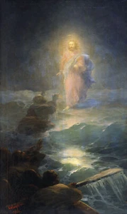 Oil Painting repro Ivan Konstantinovich Aivazovsky Christ Walking on the water - Picture 1 of 1