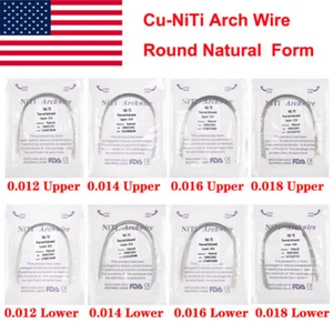 Dental Orthodontic Heat Thermal Activated Niti Round Arch Wires Natural Form CE - Picture 1 of 20