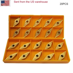 20PCS VNMG332 VNMG160408-MA ZM20 Carbide Turning Inserts CNC Cutting Tools - Picture 1 of 6