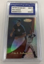 2000 Topps Gold Label Class 3 Nick Johnson Baseball Card #1 Yankees Graded 10