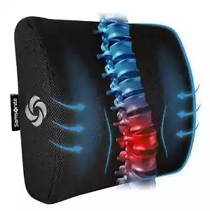 SAMSONITE Lumbar Support Pillow For Office Chair and Car Seat Perfectly Bala... - Picture 1 of 6