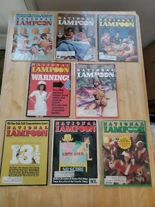 National Lampoon Magazines 8 total within 1982 & 1983 all sealed in plastic  - Imagen 1 de 10