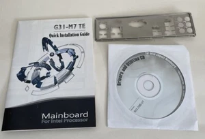 Biostar G31-M7 TE IO shield, quick-start guide and drivers CD - Picture 1 of 2