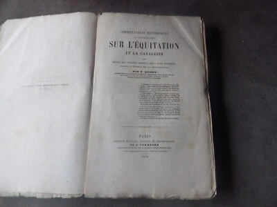 MUSSOT COMMENTAIRES SUR L EQUITATION EO 1854 COMPLET DES 20 PLANCHES / CHEVAL - Photo 1/4