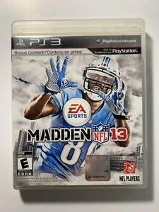 Madden NFL 13 PS3 - Complete Edition, Good Condition, Fast Shipping - Picture 1 of 3