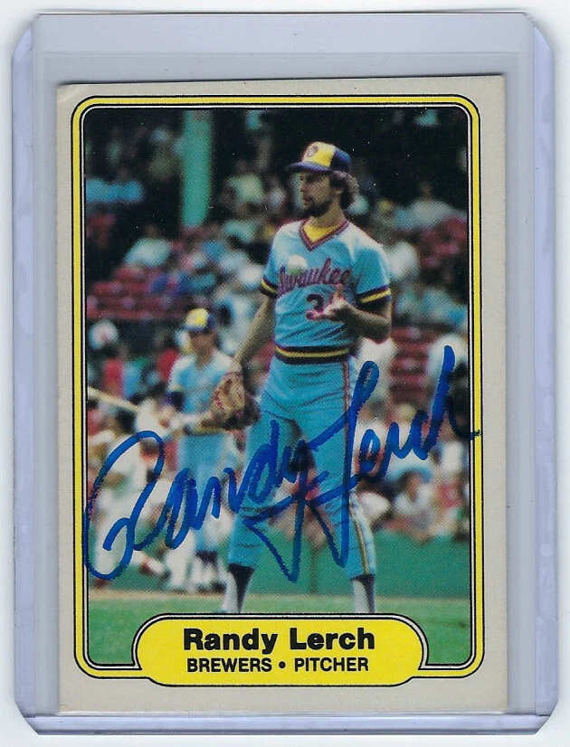 1982 BREWERS Randy Lerch signed card Fleer #147 AUTO Autographed Milwaukee - Image 1 of 1