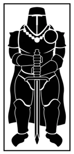 5"x10" Clear Plastic Stencil - Knight (SA190) - Picture 1 of 2