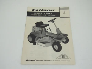 Gilson 806 816 5hp Riding Mower Owner's and Parts Manual - Picture 1 of 3
