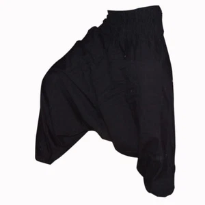 Pantalones holgados indios harén negro gitano hippie ali baba mujer pantalones boho yoga - Imagen 1 de 3