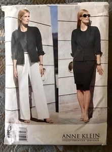 Vogue Designer Anne Klein 2390 Pattern - Career Jacket Skirt Pants Sz 12-14-16 - Picture 1 of 3