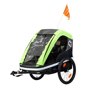 Hamax Avenida Twin Suspension Child Bike Trailer & Stroller - Lime - Picture 1 of 3