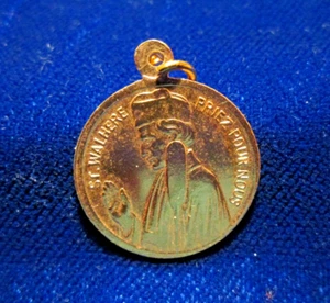 Medalla St Walmere St Christopher Coppertone Aluminio Inscripción Francesa 3/4" Diagrama - Imagen 1 de 2