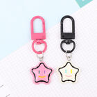 Cute White Pink Stars Keychain Pendant Backpack Charm Headphone Case Accessories