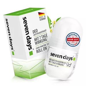 seven days Antitranspirant Roll On, gegen starkes Schwitzen, Antiperspirant 50ml - Bild 1 von 6