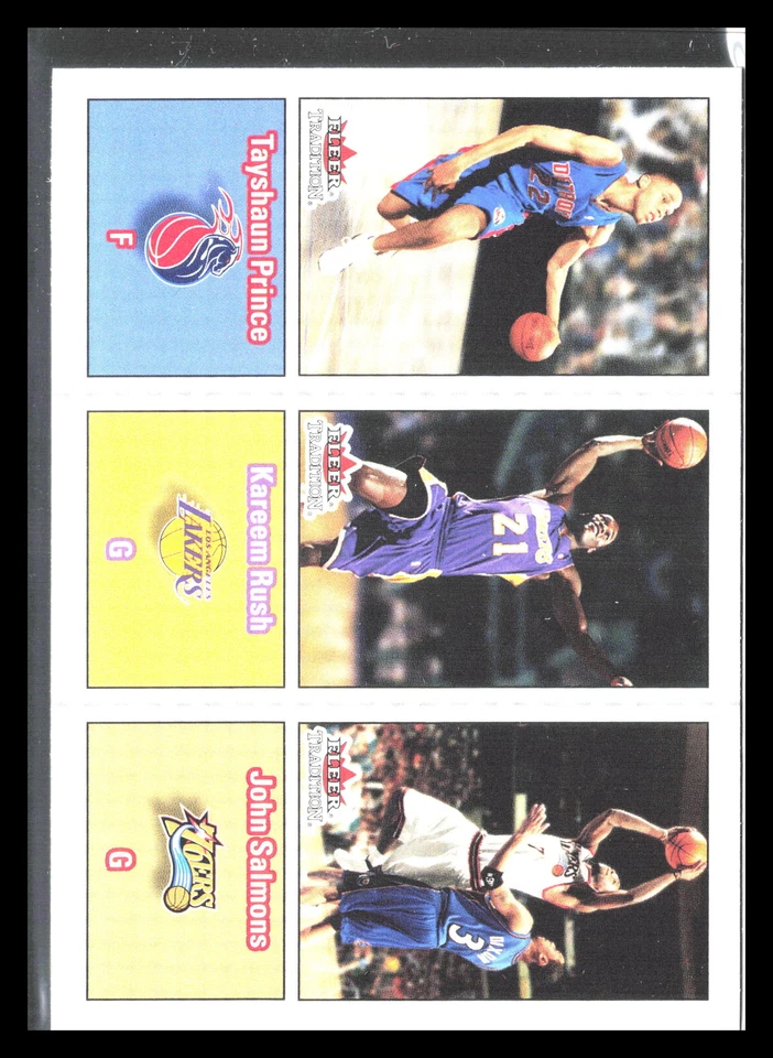 Tayshaun Prince / Kareem Rush / John Salmons RC 2002 Fleer Tradition #284 - Image 1 of 2