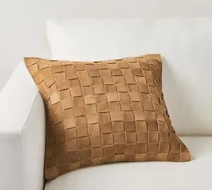 Genuine Lamb Leather Cushion Pillow Cover - Luxury Leather Pillow Case - Mode... - Picture 1 of 1