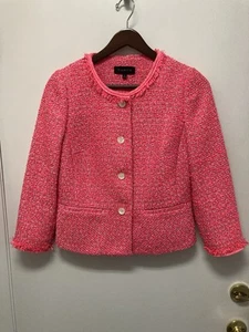 Talbots. Womens Tweed Jacket. Size 2. Button Up. Pockets. Pink. New w/o Tags. - Picture 1 of 6