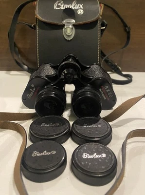Vintage Binolux Binocular Binoculars 8x30 With Case 393 feet at 1000 yards - Image 1 of 4
