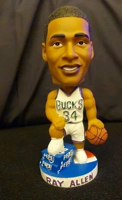 2001-02 Milwaukee Bucks Ray Allen Bobblehead - Genseco Sports Enterprises  - Image 1 of 4