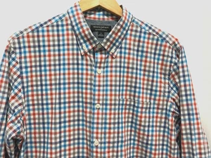 Camisa con botones Banana Republic para hombre roja blanca azul gris GRANDE LS Preppy - Imagen 1 de 6