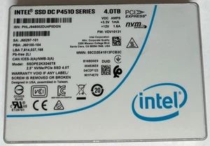 Intel SSD DC P4510 4TB 2.5 in (SSDPE2KX040T801) Internal Solid State Drive - Picture 1 of 1