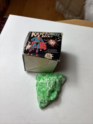 Vintage 1977 Superman Kryptonite Rock Glows in the Dark DC Comics W Partial Box - Image 1 of 4