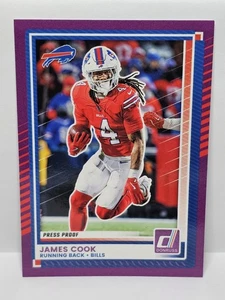 2025 Panini Donruss - James Cook #194 Purple Press Proof - Picture 1 of 2