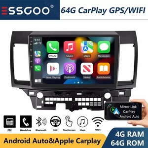 WIFI CarPlay Car Stereo 4+64G GPS Navi Android14 For Mitsubishi Lancer 2007-2017 - Picture 1 of 15