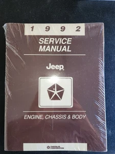 1992 Jeep Comanche Cherokee Wrangler Service Manual Set of 2 Original - Picture 1 of 2