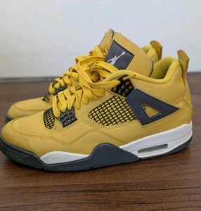 Nike Air Jordan 4 Retro Uomo Taglia 8.5 OG Lightning CT8527-700 Buone Condizioni - Foto 1 di 8
