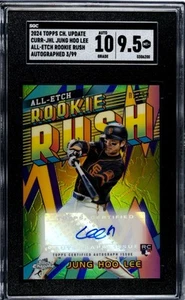 2024 Topps Logofractor Jung Hoo Lee Auto /99 SGC 9.5 10 All Etch Giants - Picture 1 of 2
