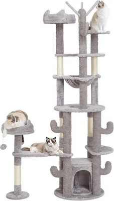 Cat Tree Tower 71" Tall Large Cat Tower for Indoor Cats,Multi-Level With Hammock - Image 1 of 4