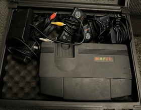 TurboGrafx-16 System Black Console System Bundle Lot Turbo Tap Controllers Case