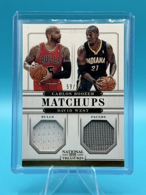 Panini National Treasures Matchups Materials 2012/99 Carlos Boozer David West Foto 1 de 3