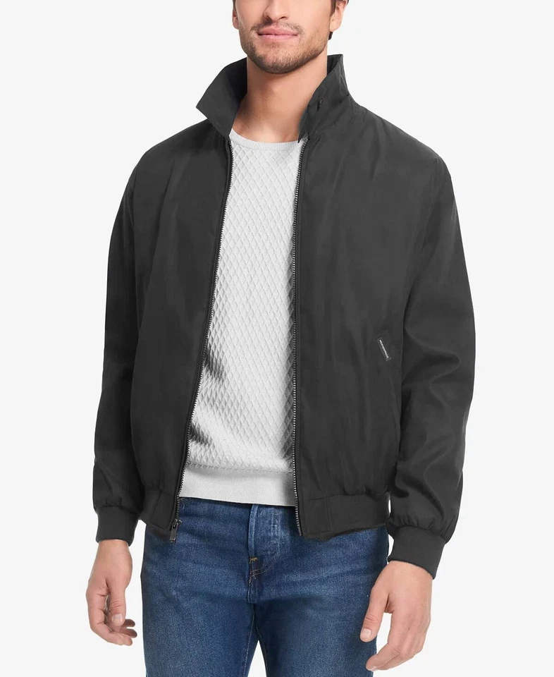 Weatherproof Men's Big & Tall Lightweight Full-Zip Bomber Jacket  | Black | XLT - Image 1 of 2