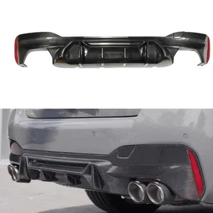 Real Carbon Fiber Rear Diffuser Bumper Lip for BMW G30 G38 M Sport 2017-2023 - Picture 1 of 7