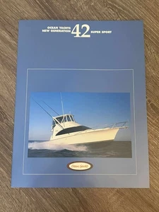 VINTAGE OCEAN YACHTS BOOT VERKAUFSPROSPEKT WERBUNG SPEZIFIKATIONSBLATT - Bild 1 von 2