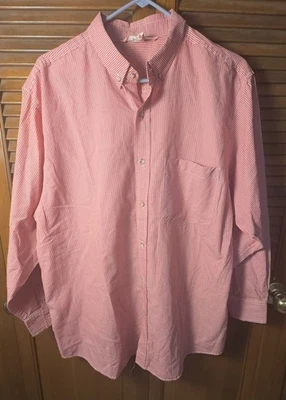 Vintage Hanna Andersson Men's M Red White Micro Gingham Check Button Down Shirt - Image 1 of 4