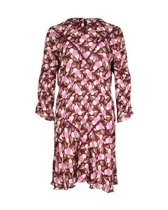 Anna Sui Woman Lace-Trimmed Floral Print Mini Dress In Rayon Women Mult Size 7 - Picture 1 of 4