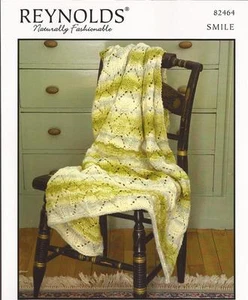Arrowhead Lace Afghan Reynolds Smile KNITTING PATTERN 82464 Pattern Only - Picture 1 of 1