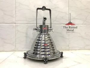 Aluminum Hanging Cargo Pendant Light | Industrial Nautical Ceiling Fixture - Picture 1 of 9