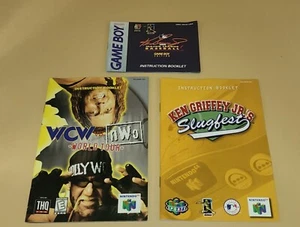 Original 1996-97 Nintendo 64 & Game Boy Set of Three Instruction Booklet Manuals - Picture 1 of 7