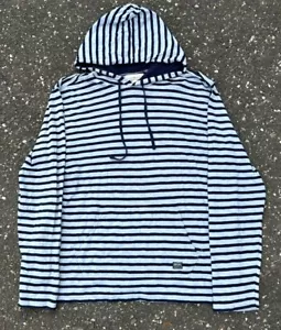 Denim & Supply Ralph Lauren Hoodie Mens XXL Blue Striped Lightweight Sweatshirt - Picture 1 of 5