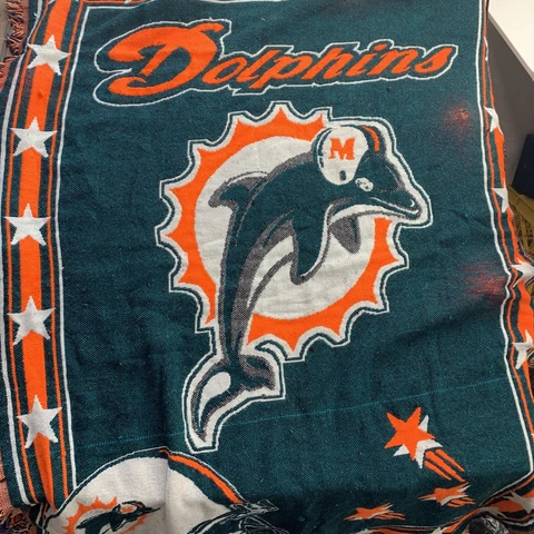 Miami Dolphins Football Vintage Throw Blanket 40" x 54" Cover